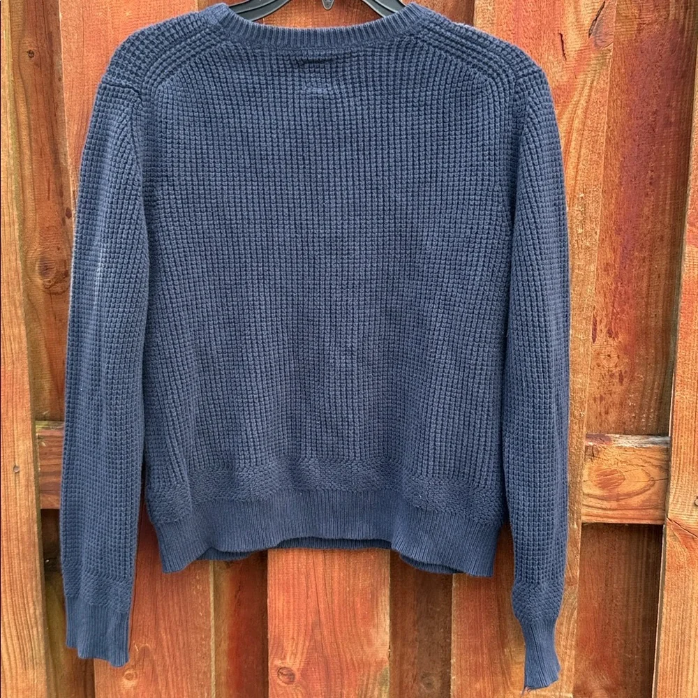 Gap Kids Navy Blue Shaker Stitch Knit Crewneck Sweater XL 12-13